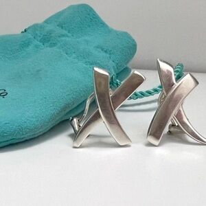 90’s Vintage Tiffany & Co. Paloma Picasso Graffiti Kiss Earrings. Original